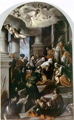 St. Eleutherius Blesses the Devout (altarpiece) a Jacopo Bassano
