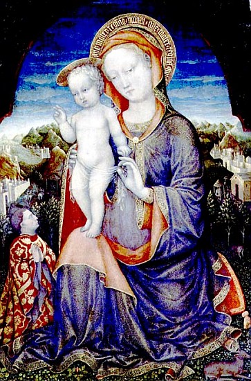 The Madonna of Humility adored by Leonello d''Este (1407-50) a Jacopo Bellini