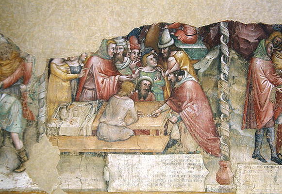 Joseph sold by brothers (fresco) a Jacopo da Bologna