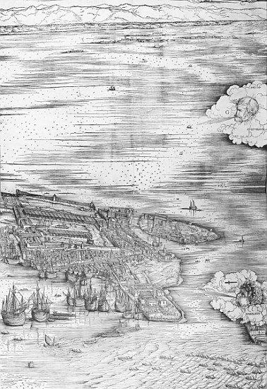Grande Pianta Prospettica - Venice, c.1500 (right hand side) a Jacopo de Barbari