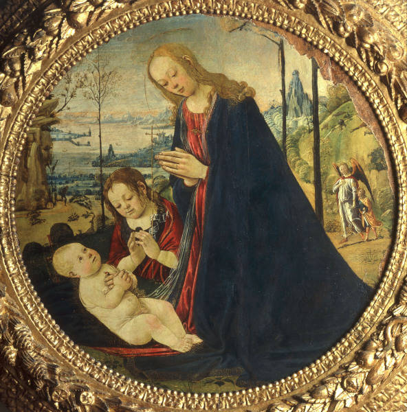 J.del Sellaio /Mary Worship.Child/ Paint a Jacopo del Sellaio