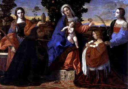 Sacred Conversation with Saints Barbara and Justina a Jacopo Palma