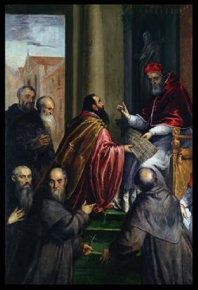 Pope Paul IV Handing over a Statute