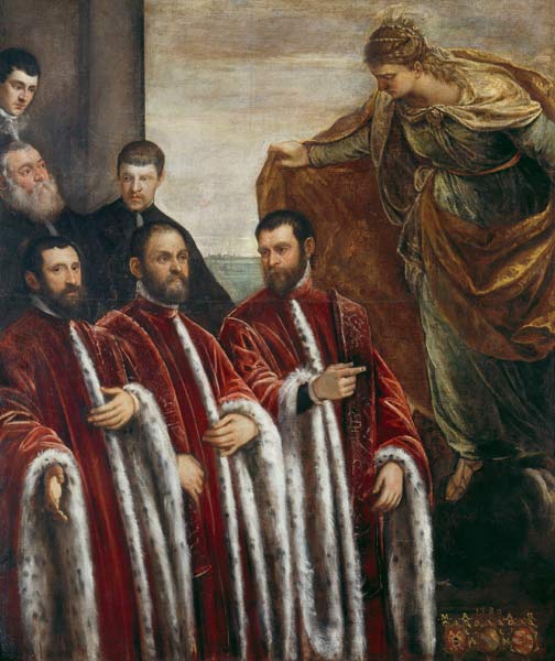 St. Giustina and the Treasurers of Venice, 1580 a Jacopo Robusti Tintoretto