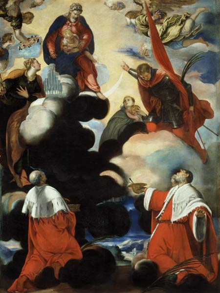 J.Tintoretto /Madonna w.Cosmas & Damian a Jacopo Robusti Tintoretto