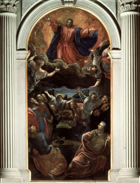 Ascension of Christ / Tintoretto School a Jacopo Robusti Tintoretto