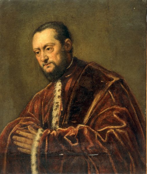 J.Tintoretto / Alderman Praying / Ptg. a Jacopo Robusti Tintoretto