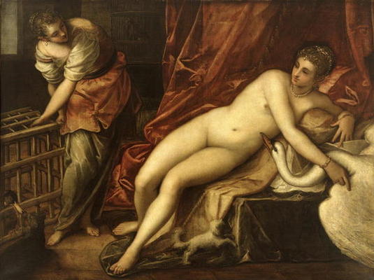 Leda and the Swan, c.1570 (oil on canvas) a Jacopo Robusti Tintoretto