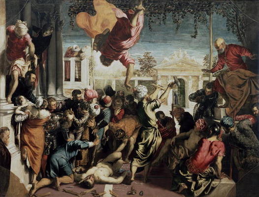 The Miracle of St. Mark Freeing a Slave, 1548 (oil on canvas) a Jacopo Robusti Tintoretto