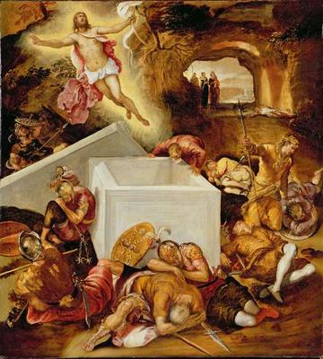 The Resurrection of Christ (oil on canvas) a Jacopo Robusti Tintoretto