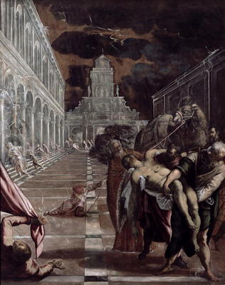 The Stealing of the Body of St. Mark (oil on canvas) a Jacopo Robusti Tintoretto