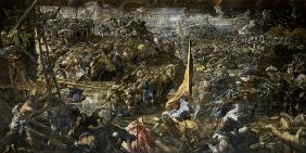 Battle of Zara /Ptg.by Tintoretto/1584/7