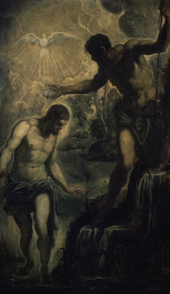 Tintoretto / Baptism of Christ a Jacopo Robusti Tintoretto