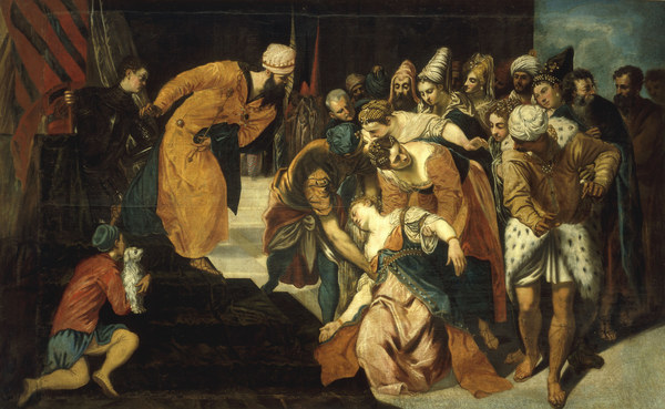 Tintoretto / Esther Faints / Painting a Jacopo Robusti Tintoretto