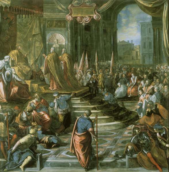 Tintoretto / Papal-Venetian Peace Deleg. a Jacopo Robusti Tintoretto