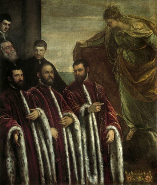 Tintoretto / Treasurers & St.Justina a Jacopo Robusti Tintoretto