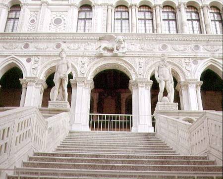 View of the Scala dei Giganti designed by Antonio Rizzo (1484-1501) with statues of Mars and Neptune a Jacopo Sansovino
