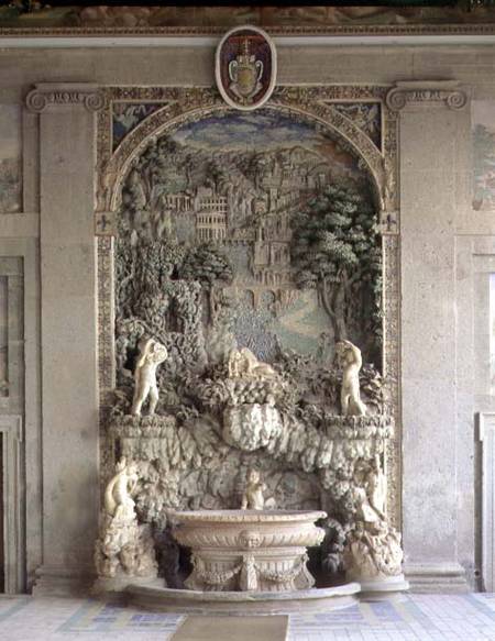 Fountain in the form of a grotto from the 'Sala d'Ercole' (Hall of Hercules) designed a Jacopo Vignola