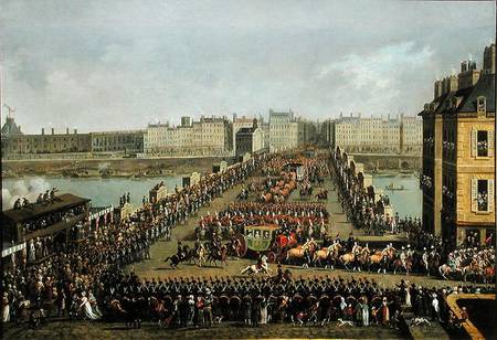 The Imperial Procession Returning to Notre Dame for the Sacred Ceremony of 2nd December 1804, Crossi a Jacques Bertaux