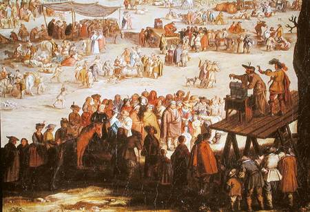 The Fair at Impruneta, detail of the right hand side a Jacques Callot