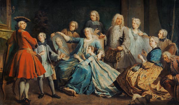 Madame Mercier (1683-1750) Surrounded by her Family a Jacques Dumont