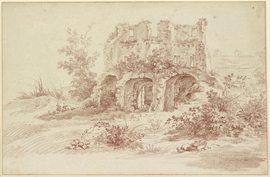 View of a ruin a Jacques Dumont