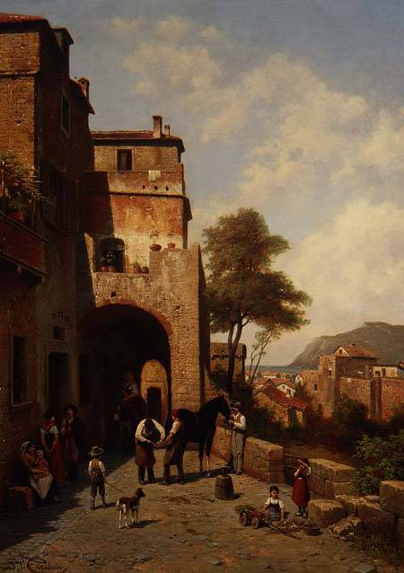 View of Spottorno on the Mediterranean Coast a Jacques François Carabain