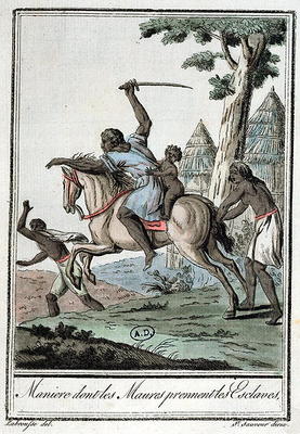 How the Moors capture their slaves, from 'Encyclopedie des Voyages', 1796 (coloured engraving) a Jacques Grasset de Saint-Sauveur