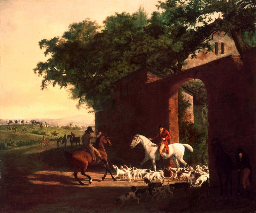 Setting of on a Brockett Hall hunt a Jacques-Laurent Agasse