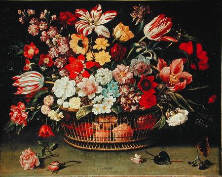 Basket of Flowers a Jacques Linard