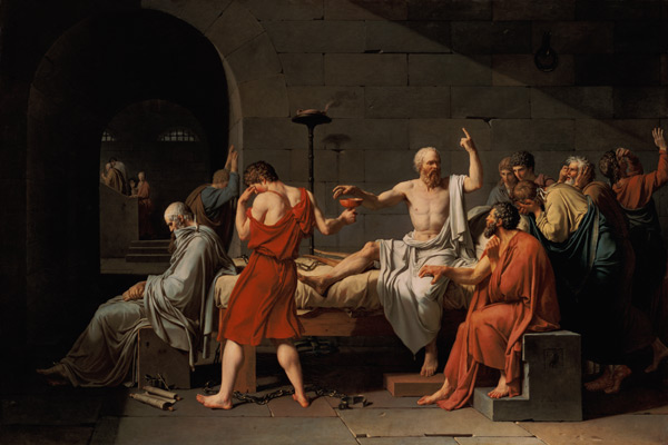 The Death of Socrates a Jacques Louis David