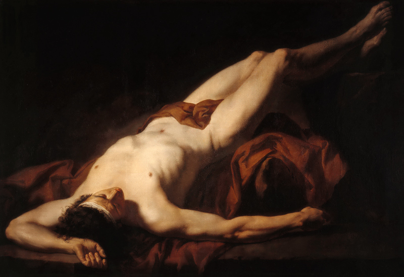 Male Nude (Hector) a Jacques Louis David