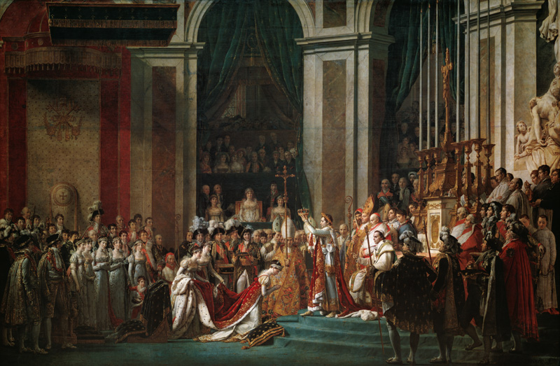 L'incoronazione di Napoleone e Giuseppina a Jacques Louis David