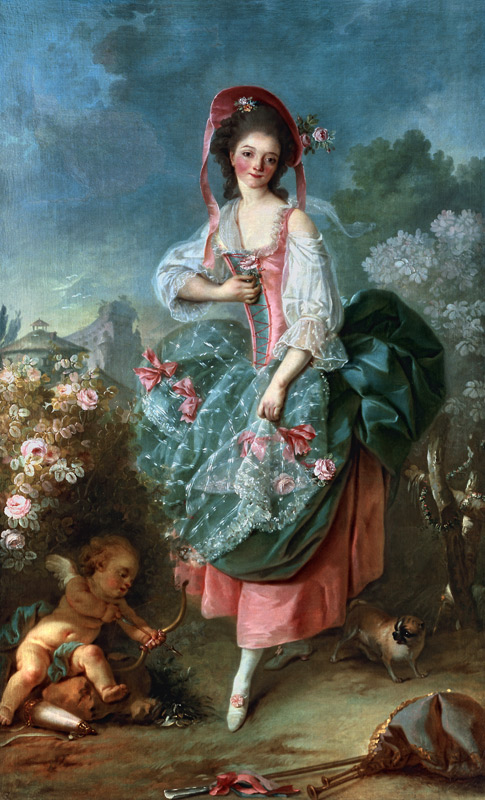 Portrait of Mademoiselle Guimard as Terpsichore a Jacques Louis David