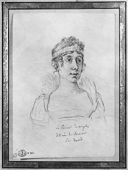 Caroline Bonaparte, Queen of Naples a Jacques Louis David