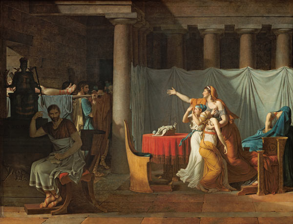 Lictors Bearing to Brutus the Bodies of his Sons a Jacques Louis David