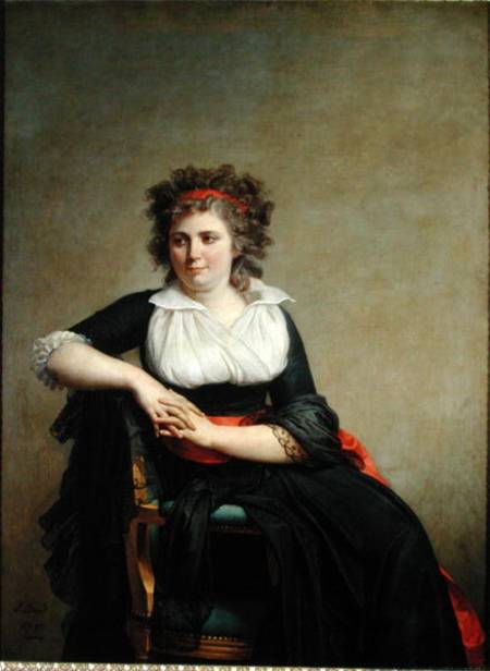 The Marquise d'Orvilliers (1772-1862) (nee Jeanne-Robertine Rilliet) Seated a Jacques Louis David