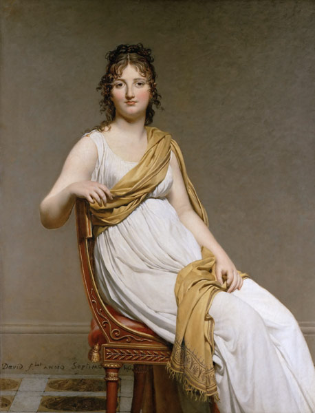 Portrait of Madame Raymond de Verninac, née Henriette Delacroix a Jacques Louis David