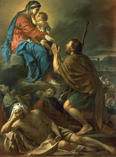 Saint Roch intercedant la Vierge pour la guerison des pestiferies a Jacques Louis David