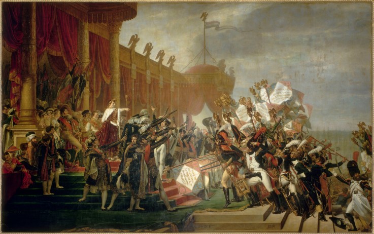 The Army takes an Oath to the Emperor after the Distribution of Eagles, 5 December 1804 a Jacques Louis David