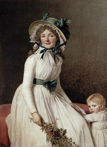 Madame Pierre Seriziat (nee Emilie Pecoul) with her Son a Jacques Louis David