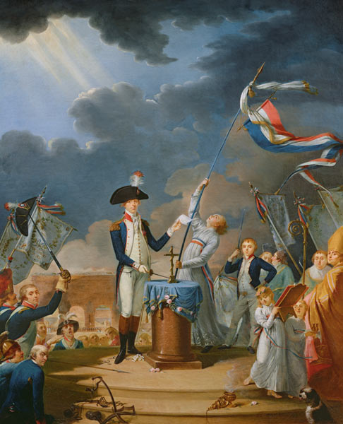 The Oath of Lafayette at the Festival of the Federation, 14th July 1790 a Jacques Louis David