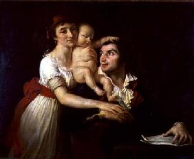 Camille Desmoulins (1760-94) his wife Lucile (1771-94) and their son Horace-Camille (1792-1825)