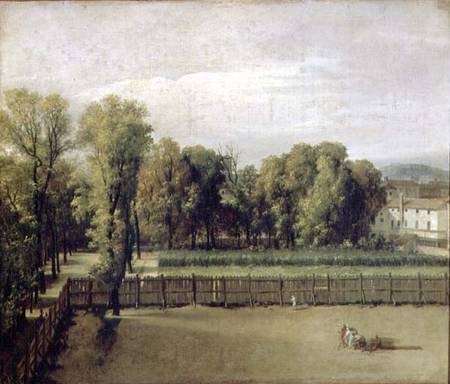 View of the Luxembourg Gardens in Paris a Jacques Louis David