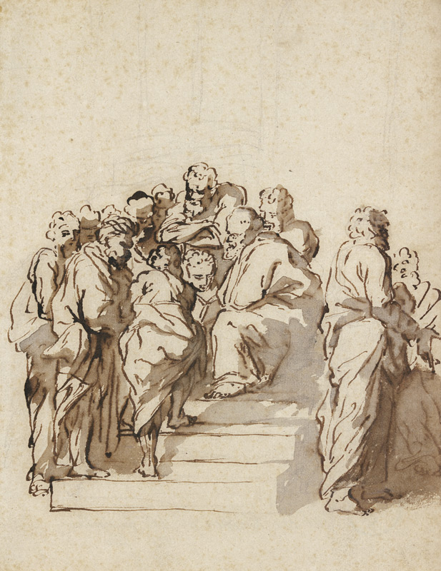 Sokrates im Kreise seiner Schüler a Jacques van Schuppen