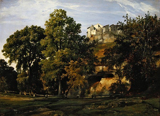 Landscape, view of Marino a Jacques Raymond Brascassat