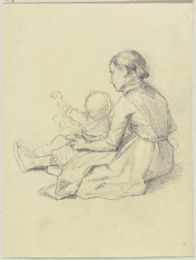 Young girl with child