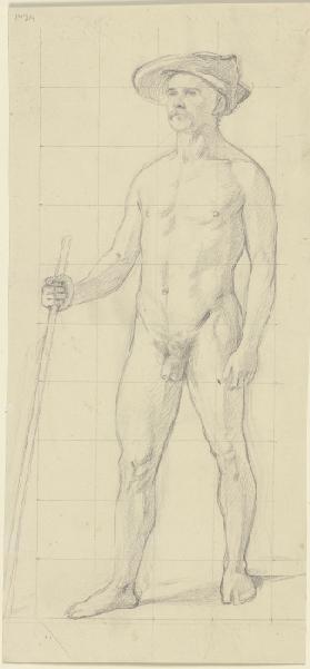 Male nude with hat