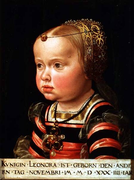 Archduchess Eleanor of Mantua (1534-94), aged two a Jakob Seisenegger
