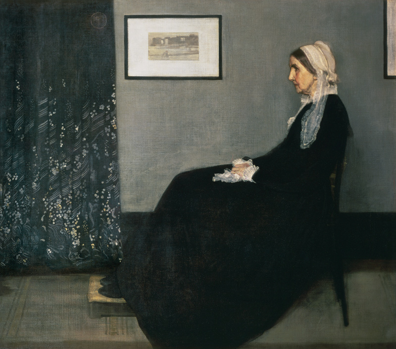 Arrangement in Black and Grey No. I, The artiste of Mother a James Abbott McNeill Whistler